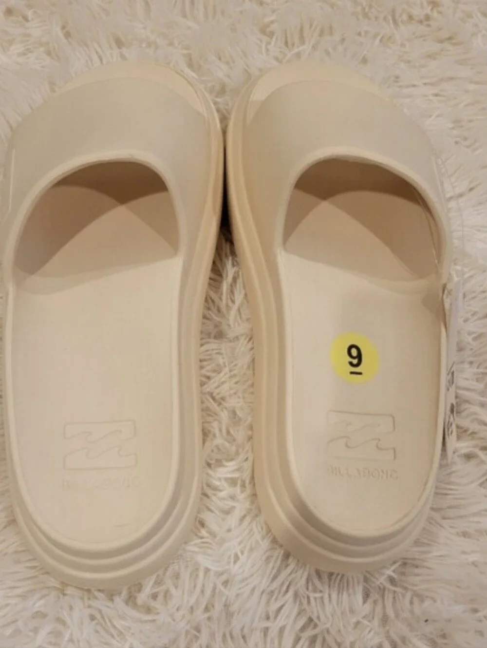 Billabong Off-White Slide Sandals